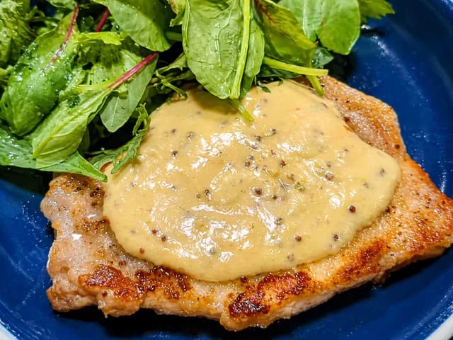 豚ロースの豆乳粒マスタードソテー おつまみレシピ