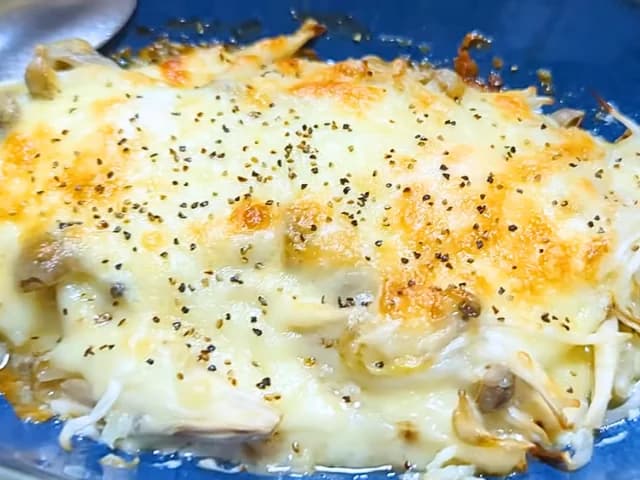 もやしとしめじの卵チーズ焼き おつまみレシピ