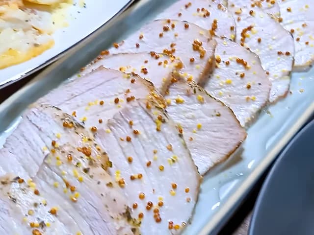 豚もも肉のハーブ焼き レモンマスタードソース おつまみレシピ